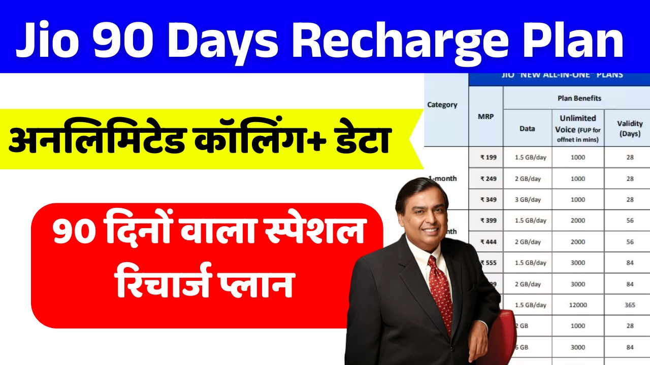 Jio 90 Days Recharge Plan