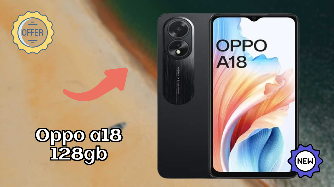 OPPO A18 128GB Display Quality: 6.56 Inches (16.66 Cm) Screen